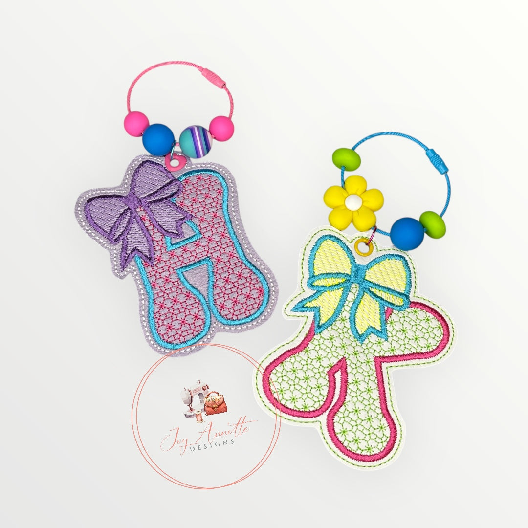 Large Bow Alphabet Charms-Bag Tags