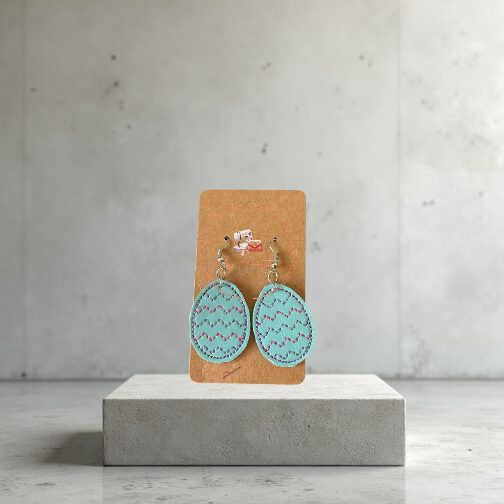 Chevron Easter Egg Earrings