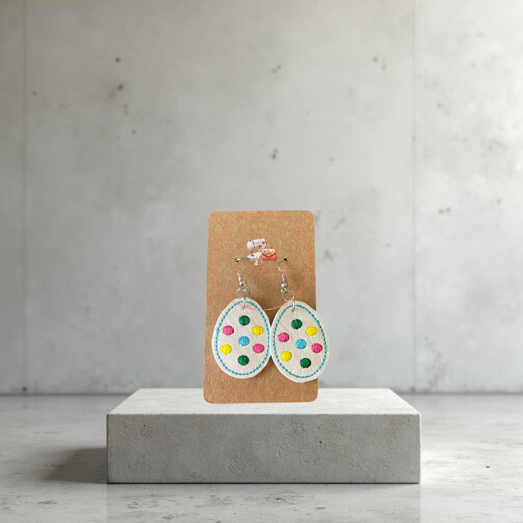 Polka Dot Egg Earrings