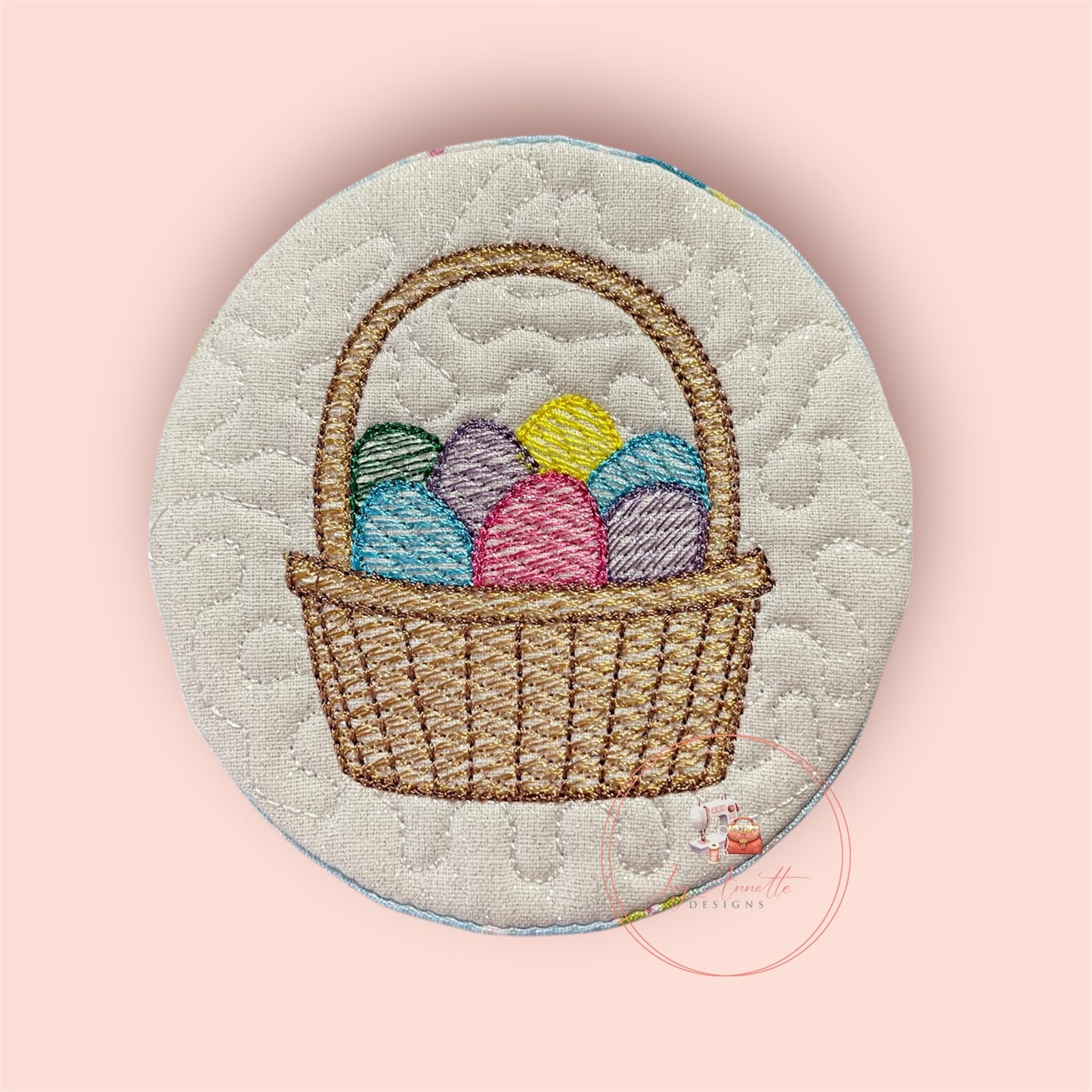 Round Easter Basket Coasters