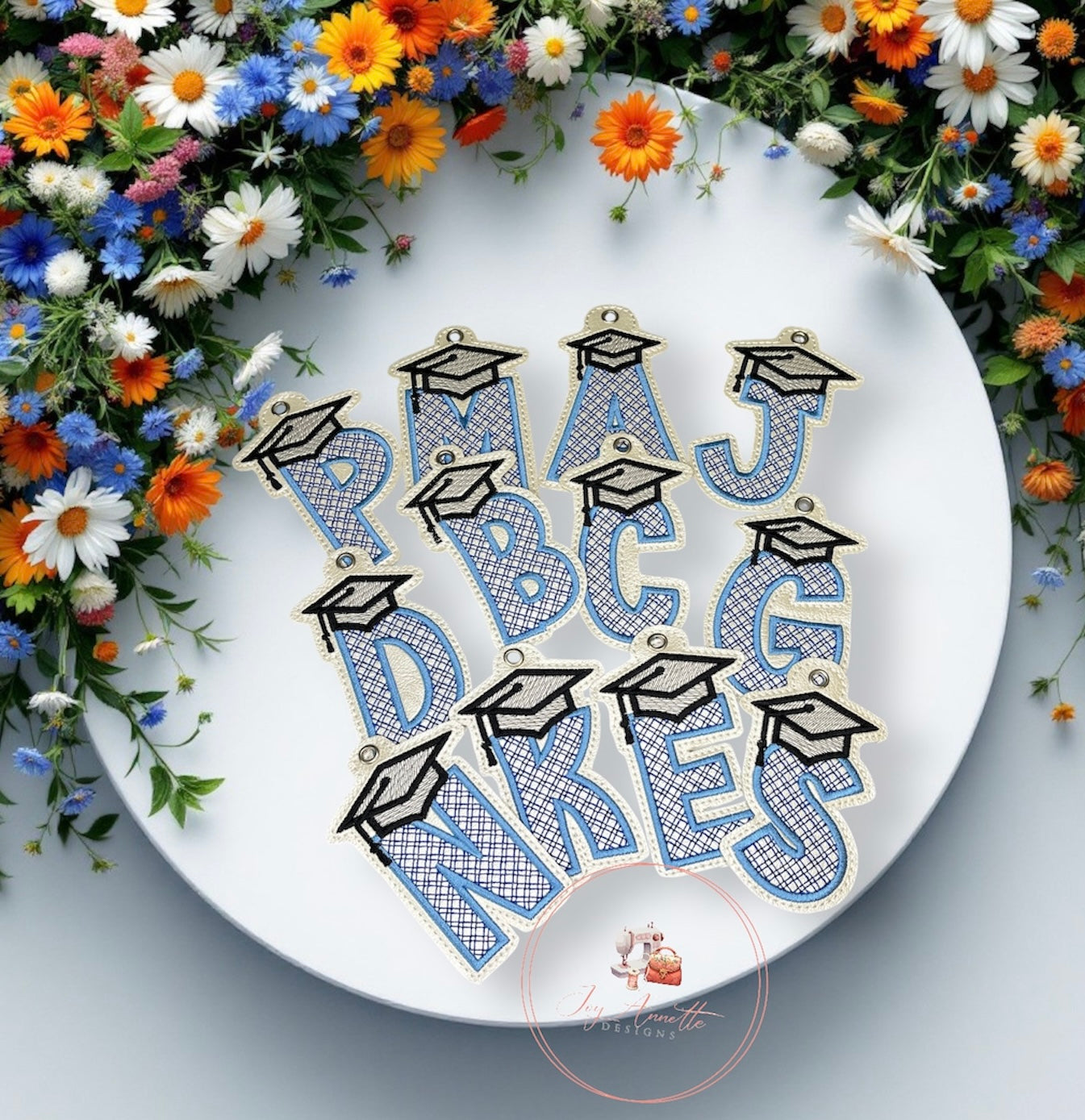 Grad Alphabet Charms-Bag Tags
