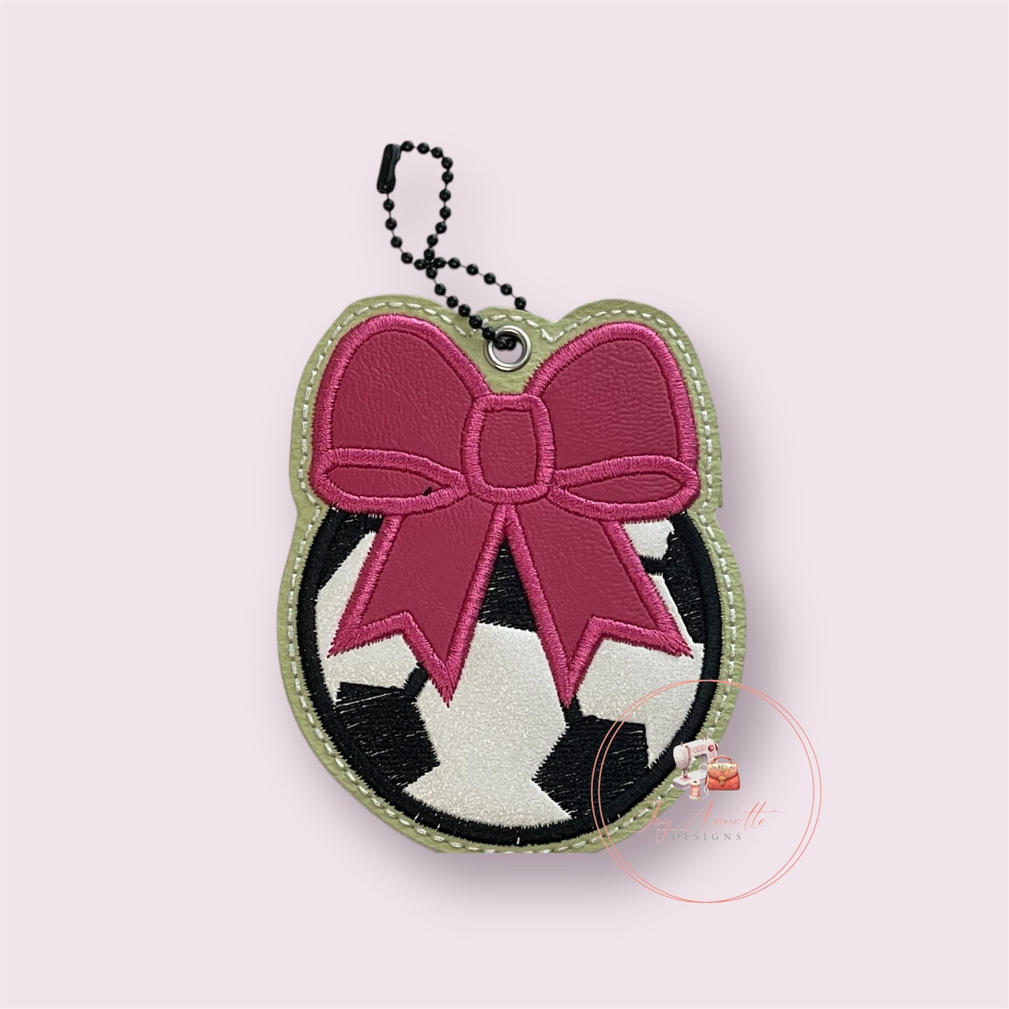 Bow Soccer Ball Bag Tag