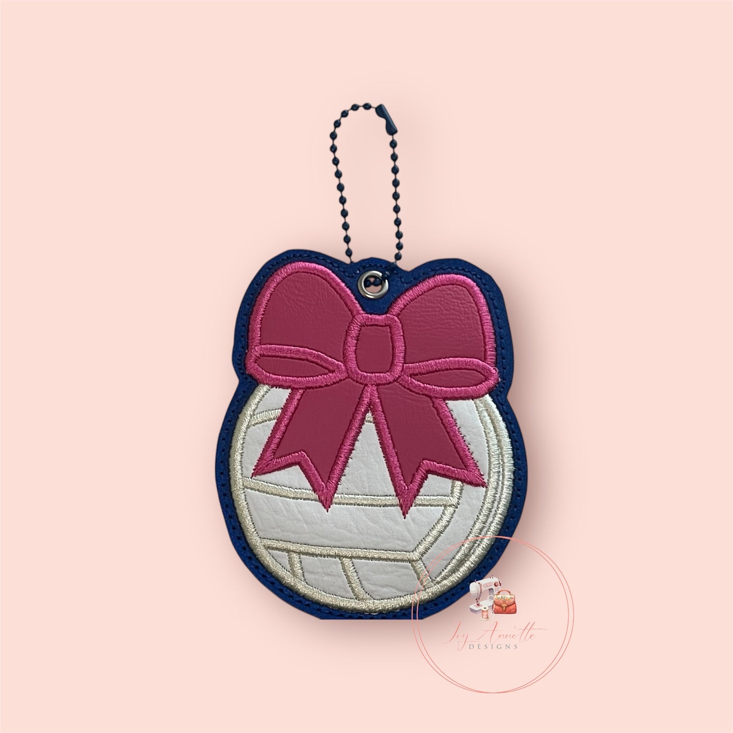 Bow Volleyball Bag Tag