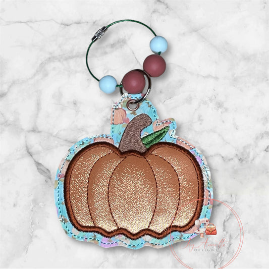 Pumpkin Applique' Bag Tag/ Bookmark