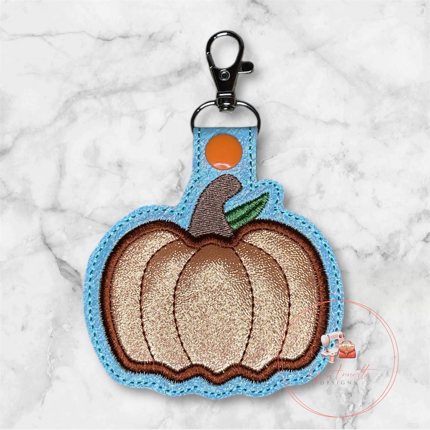 Pumpkin Applique' Snap Tab