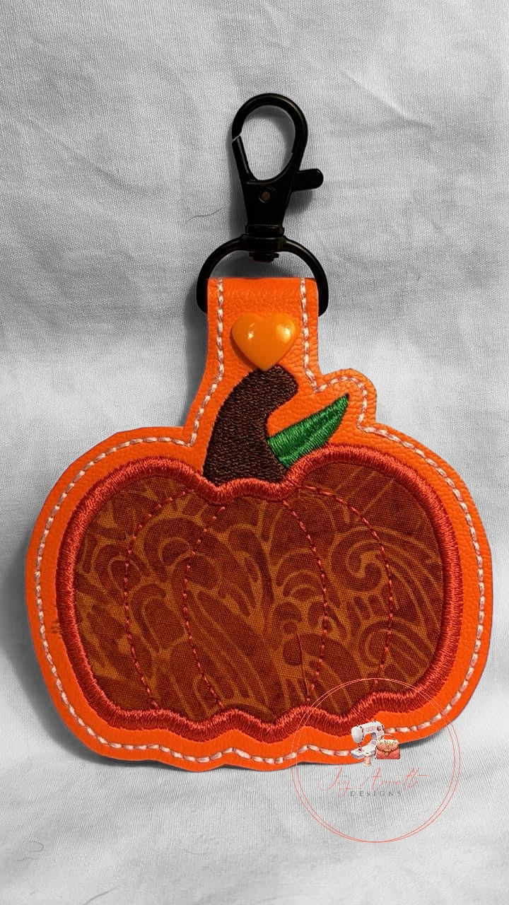 Pumpkin Applique' Snap Tab