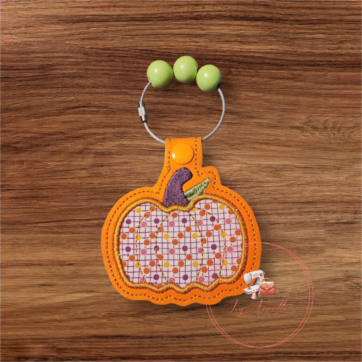 Pumpkin Applique' Snap Tab