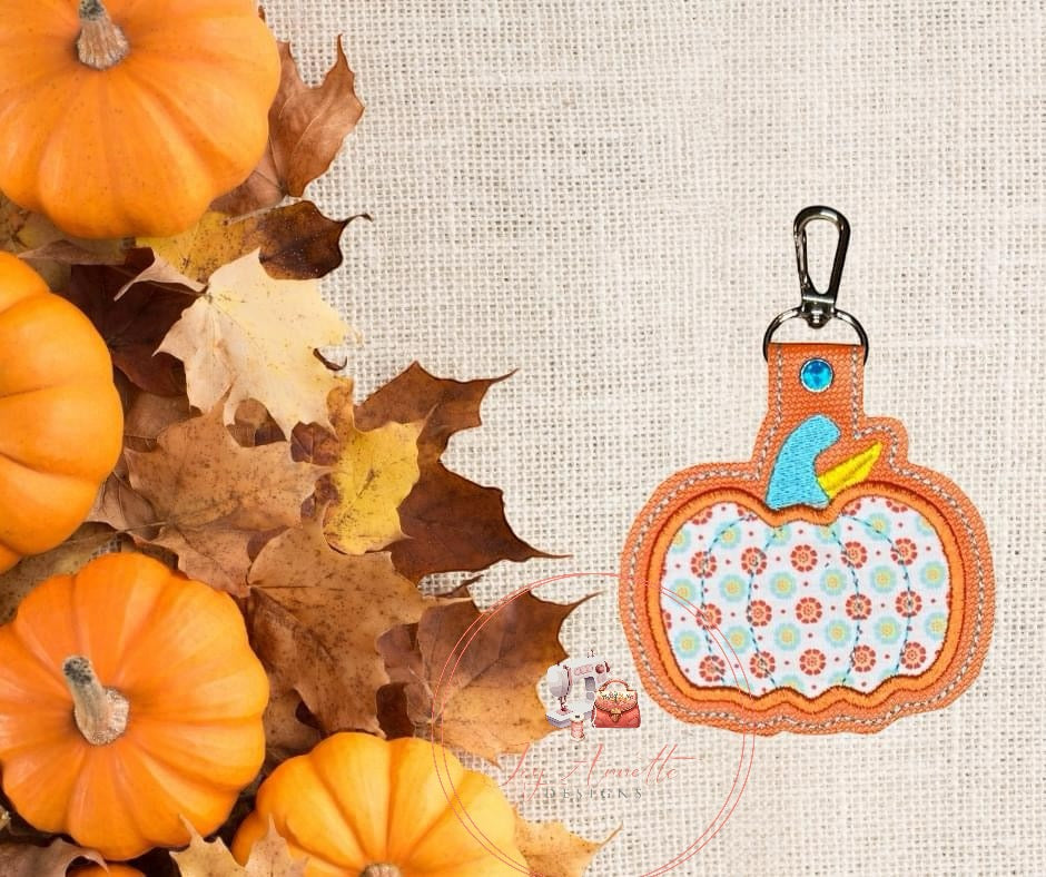 Pumpkin Applique' Snap Tab