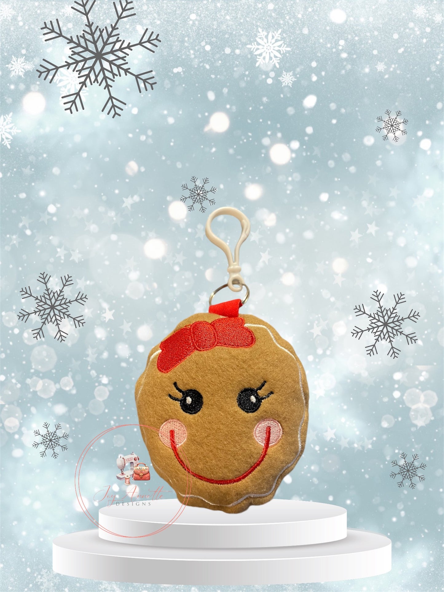 Gingerbread Boy and Girl Stuffie Bag Tag