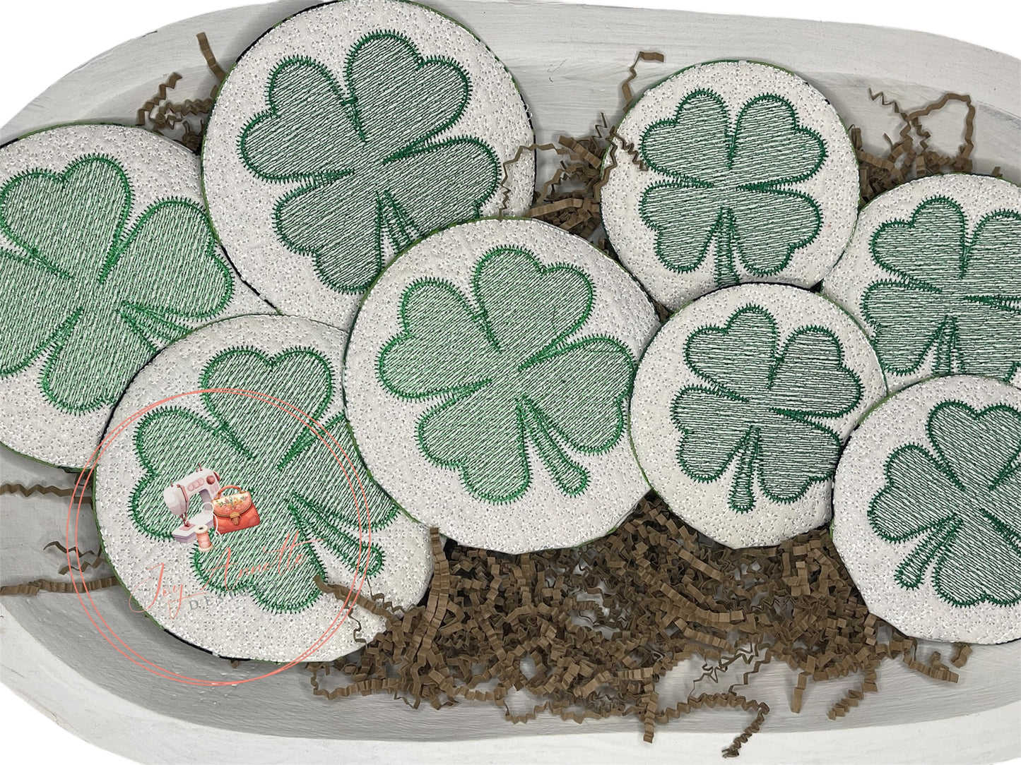 Round Shamrock Coasters