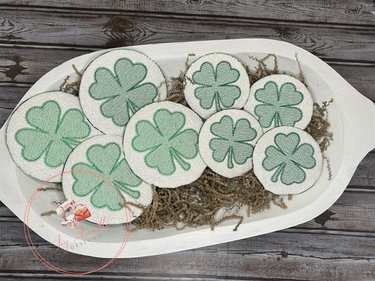 Round Shamrock Coasters