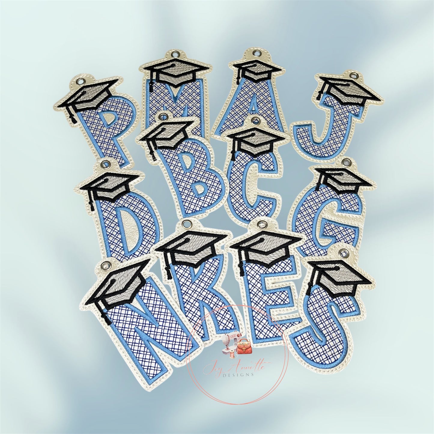 Grad  Alphabet Charms-Bag Tags