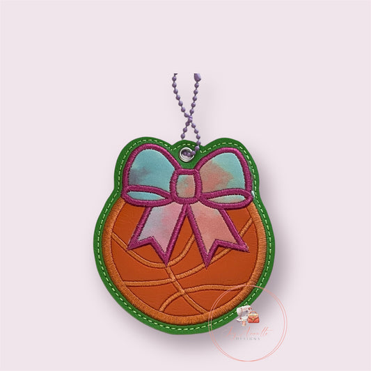 Bow Basketball Bag Tag