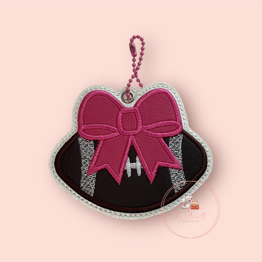 Bow Football Bag Tag