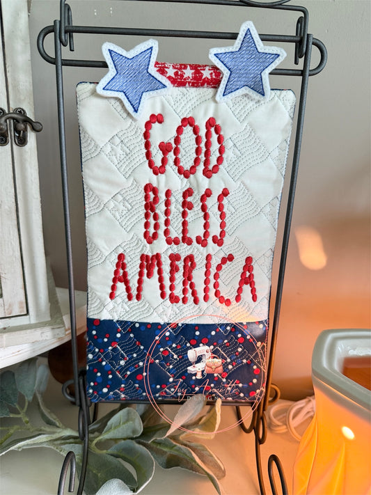 God Bless America Mini Quilt