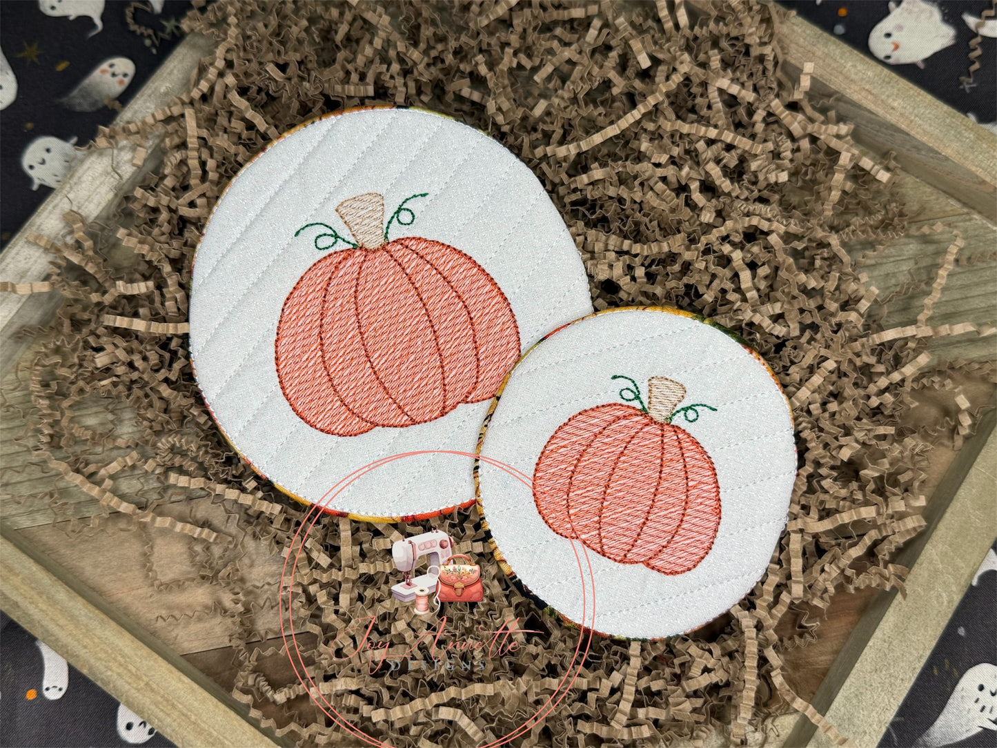 Round Pumpkin Coasters 2 Sizes