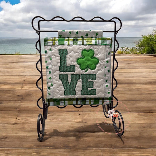 St Patrick's Love Square Mini Quilt