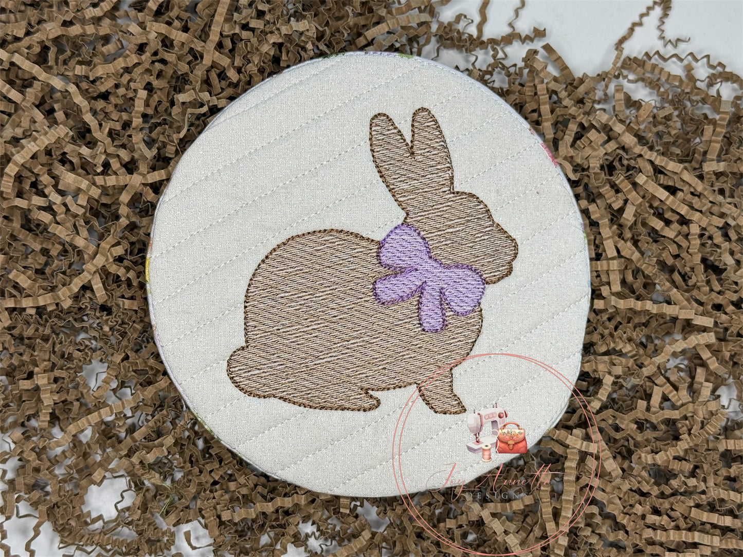 Bow Bunny Round Coasters