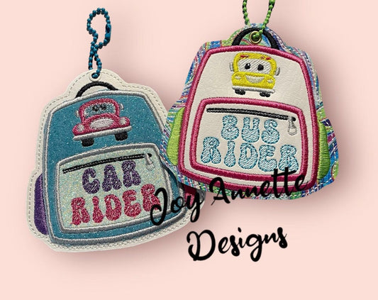 Applique Backpack Bag Tag